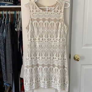 Blu Pepper Cream Lace Dress